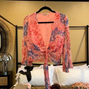 Alice & Olivia Wrap Top